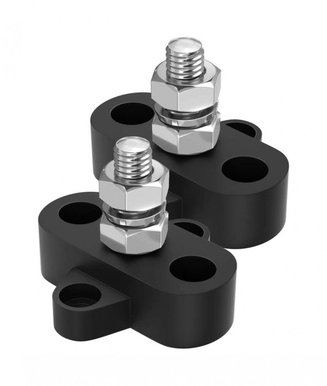 Клемма-штифт одинарная, M10, черная/черная, арт. 4620136060035,          MARINE ROCKET 