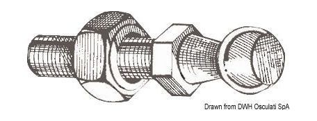Шаровое крепление для монтажа газового амортизатора, Osculati, арт. 38-012-00,          Osculati 