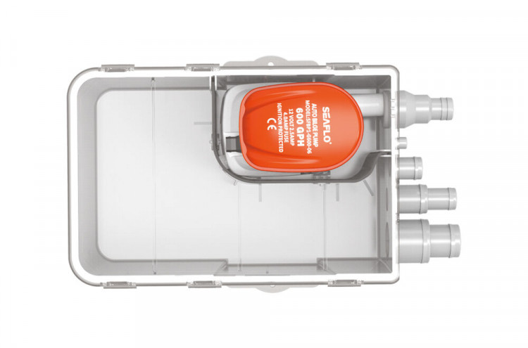 Бак откачки воды из душа 600 GPH, 24 В, SeaFlo, арт. SFBP2G60007,          SeaFlo 