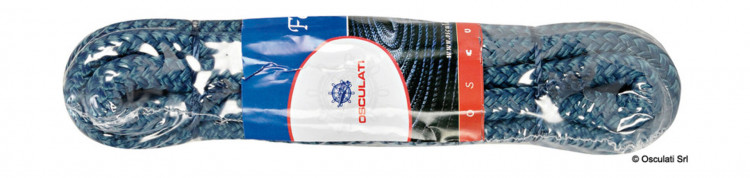 Веревка из сверхпрочного полиэфира с огонами для крепления кранца, d12 мм, L2,5 м, черный, арт. 06-444-57,          Osculati 