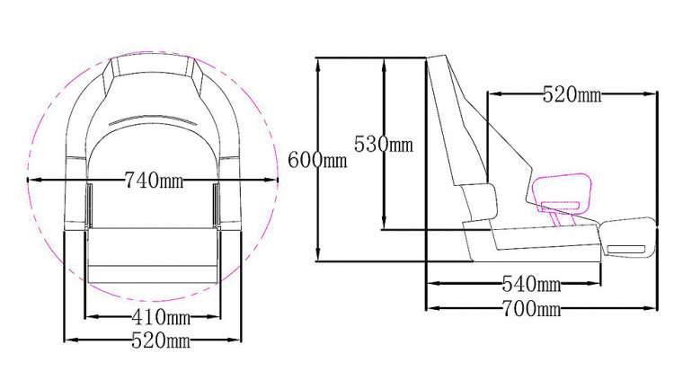 Кресло с болстером «Racer carbone», черный, арт. 10266347,  