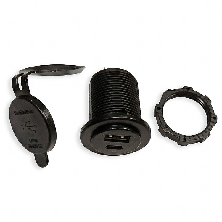 Гнездо зарядное, USB + Type C, арт. 10269782,  