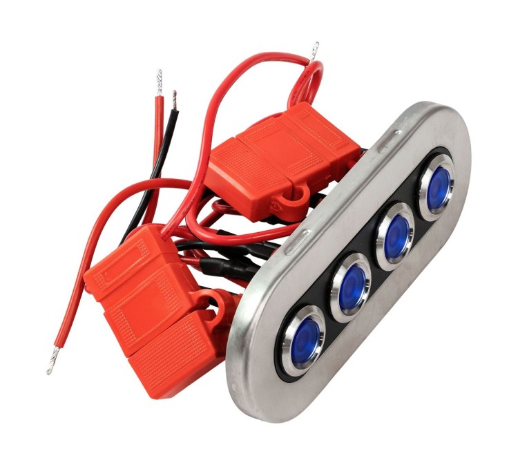 Панель бортового питания, 4 кнопки, арт. 4620136035293,          MARINE ROCKET 