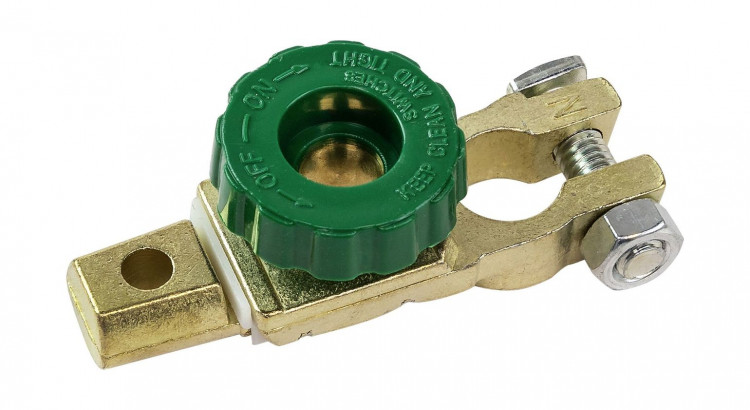 Клемма аккумуляторная с зажимом "-" (с выключателем массы), 17 мм, арт. 4620136035118,          Marine Rocket 