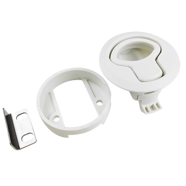 Замок-защелка с подъемной рукояткой, пластик, белый, арт. 10269195,  