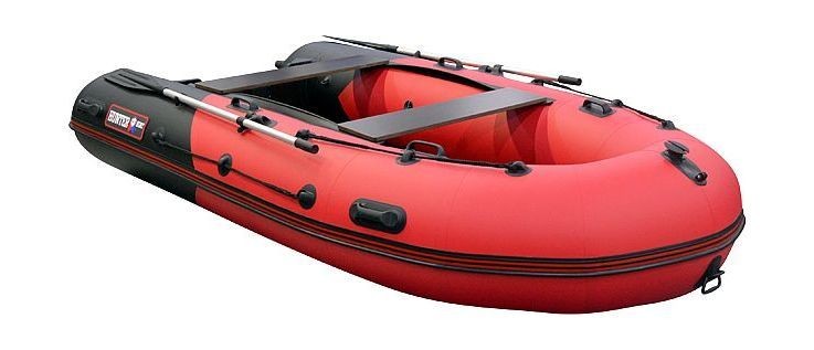 Надувная лодка ПВХ, Хантер 350 Про НДНД, красный/черный, арт. 3502412,          Hunterboat 