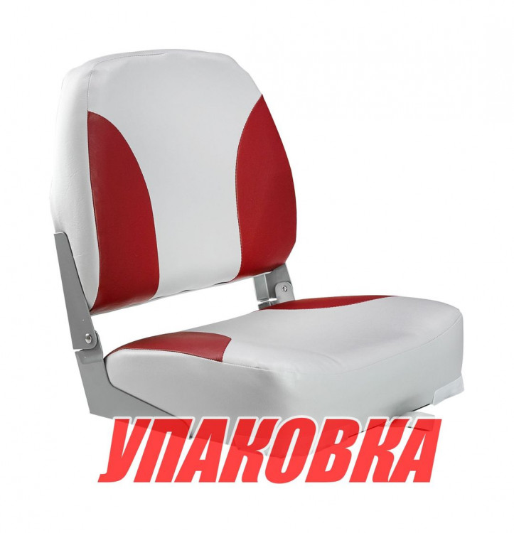 Кресло мягкое складное Classic, обивка винил, цвет серый/красный, Marine Rocket (упаковка из 4 шт.) 