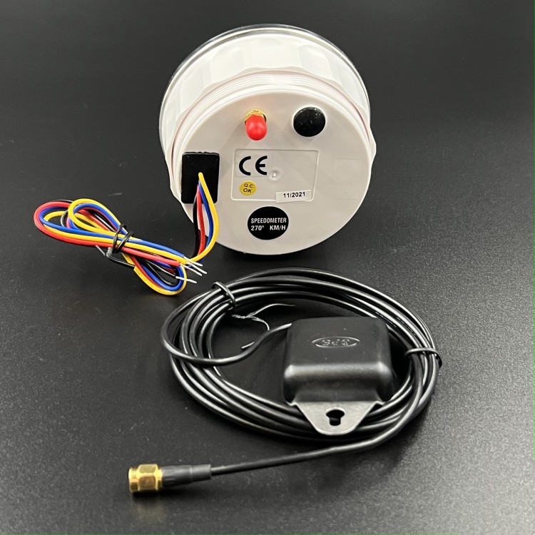 Спидометр аналоговый до 120 км/ч с GPS-модулем (черный, хромированный ободок) (DEPO), арт. DPN85SPB-120KMH-G,          DEPO 