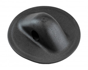 Крепление леера малое, D 78мм, отверстие 11.8 мм, черное