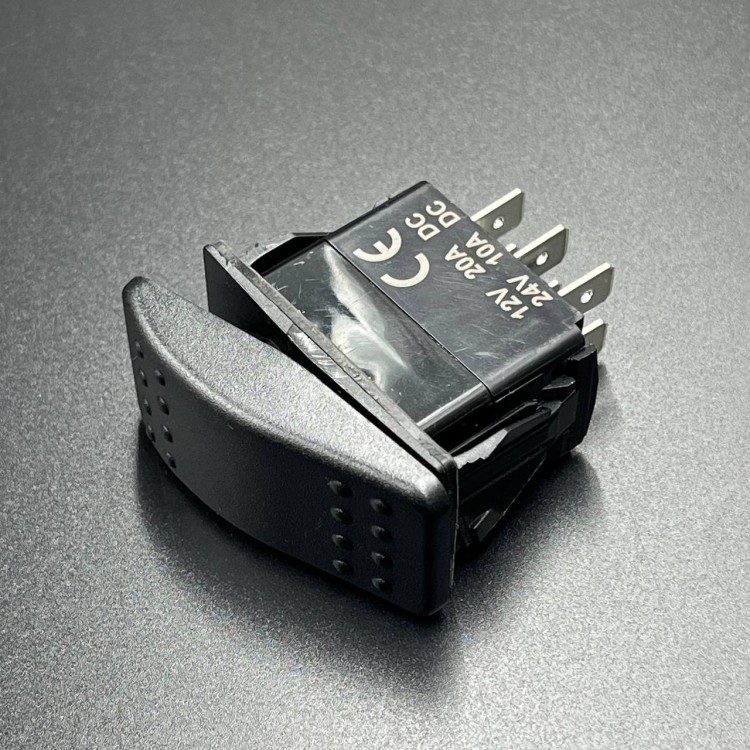 Переключатель двухпозиционный (ON)-ON 12 В/20А 6Р без фиксации 1 положения, арт. AES111882PAM,  