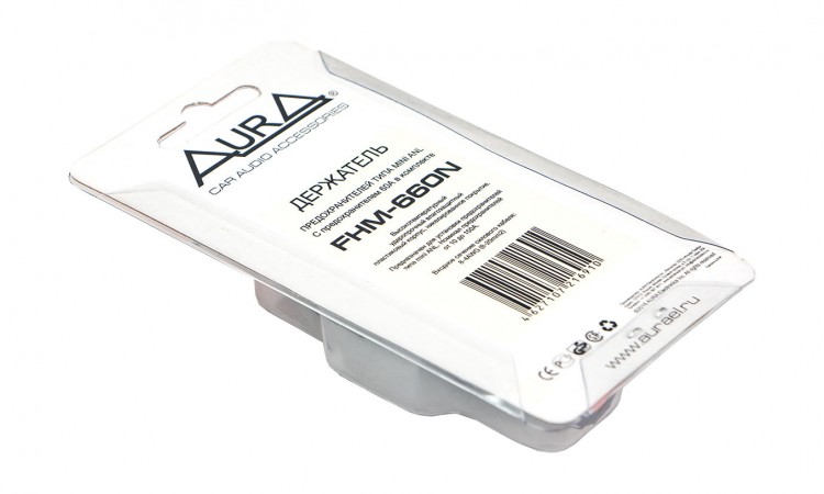 Держатель предохранителя miniANL, +80A, никель, AURA, арт. FHM-680N,          Aura  Держатель предохранителя miniANL, +80A, никель, AURA, арт. FHM-680N,          Aura