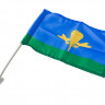 Флаг ВДВ автомобильный 24х36 с кронштейном 
