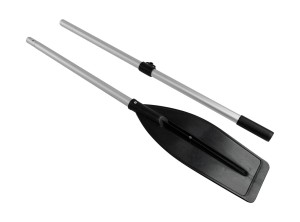 Весло разборное 200 см, широкая лопасть, черное, уцененное