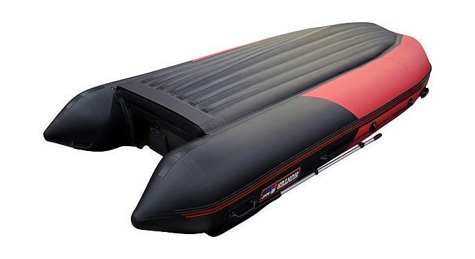 Надувная лодка ПВХ, Хантер 380 Про НДНД, красный/черный, арт. 3802412,          Hunterboat 