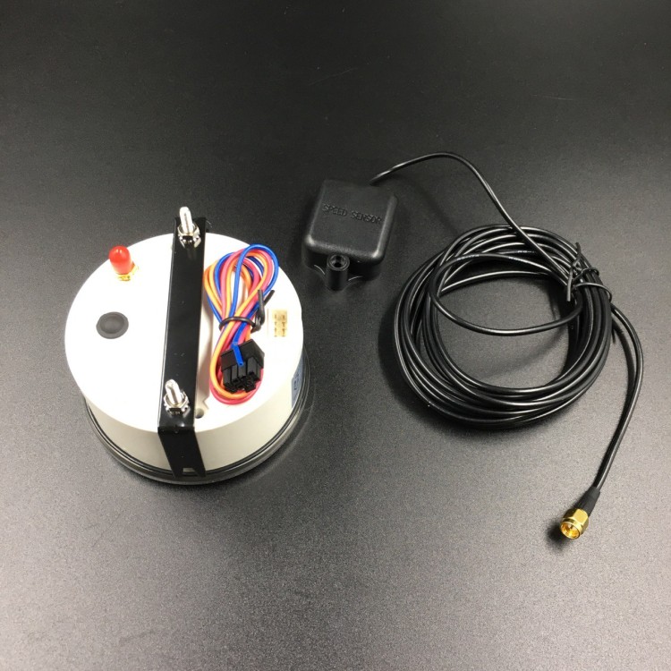 Спидометр аналоговый до 60 км/ч с GPS-модулем (белый, хромированный ободок), арт. 900-00061,          РРЦ РАЗНОЕ 