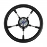 Рулевое колесо RIVA RSL обод черный, спицы серебряные д. 320 мм (упаковка из 6 шт.) 