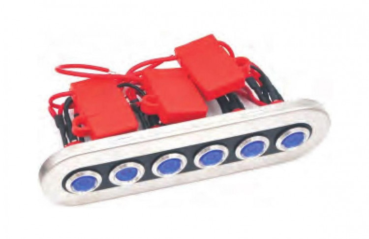 Панель бортового питания, 6 кнопок, арт. 4620136035316,          MARINE ROCKET 