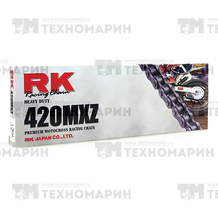 Цепь для мотоцикла до 150 см³ (без сальников) 420MXZ-130, арт. 420MXZ-130,          RK Chains 