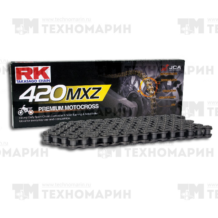 Цепь для мотоцикла до 150 см³ (без сальников) 420MXZ-130, арт. 420MXZ-130,          RK Chains 