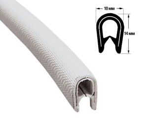 Профиль окантовочный, белый, 1,5-4 мм