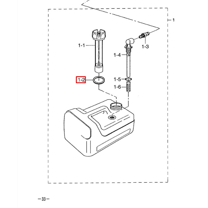 Кольцо уплотнительное топливного бака TOHATSU 5-140, арт. 3C7-70021-0,          Nano Protech 