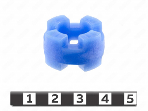 Вставка упругой муфты эластичная 24,7*13,8*14 , M87/синий , упругий элемент с отверстием, под 4 лучевую металлическую звездочку, 33-01-1221-poly 