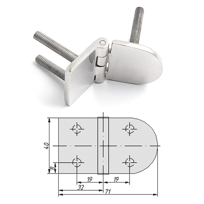Петля неразъемная 69х40х4 мм М6х35, арт. 008623,          Homer 