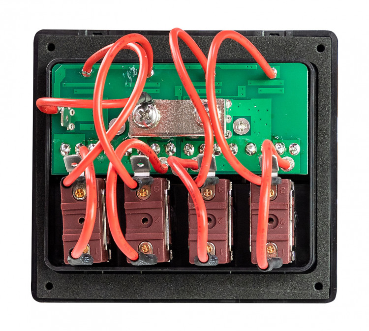 Панель бортового питания 4 переключателя, индикация, предохранители, арт. 10054-BK,          AAA  Панель бортового питания 4 переключателя, индикация, предохранители, арт. 10054-BK,          AAA