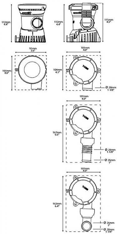 Трюмная помпа Tsunami MK2 1200, 12В, арт. 10268148,          Attwood 