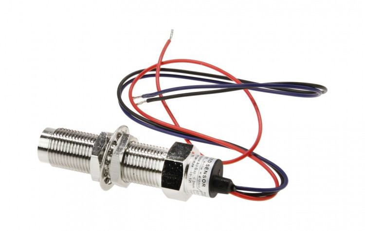 Датчик тахометра 3 провода, 80х60 мм, 0-200000 Гц, прямоугольный импульс, резьба М18х1.5, арт. TS0004MR,          MARINE ROCKET 