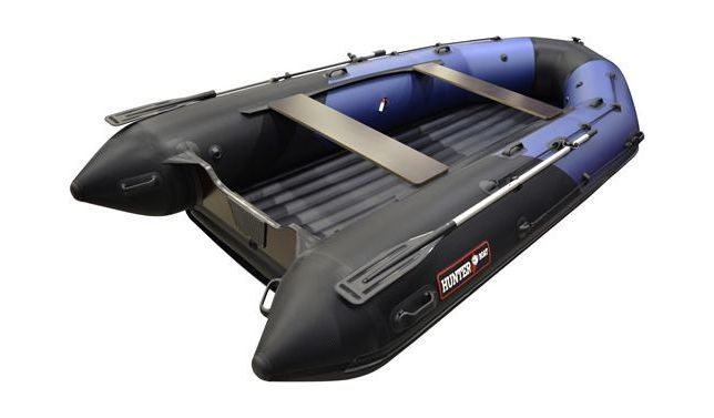 Надувная лодка ПВХ, Хантер 400 Про Спорт НДНД, синий/карбон, арт. 4002415,          Hunterboat 