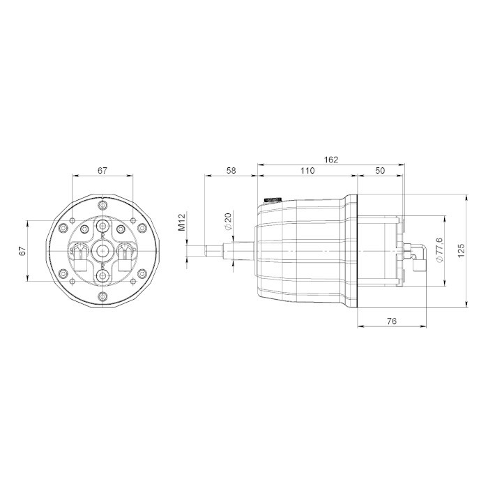 Помпа рулевая гидравлическая GP-33 (33 см3), арт. 010602T,          Техномарин 