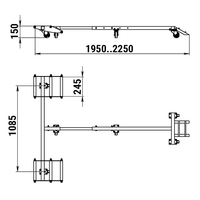 Тележка подкатная для снегохода, арт. 100106T,          Техномарин 