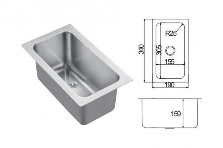 Мойка прямоугольная, Marine Rocket, арт. MR5031SS,          Marine Rocket 