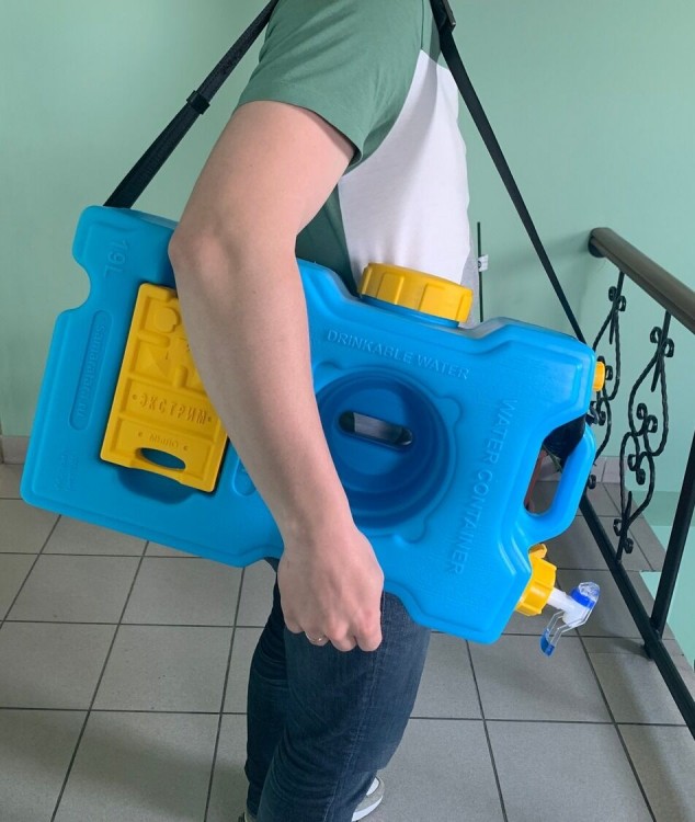 Канистра для воды 19 л, голубая, арт. kontvod19,          Технохим 