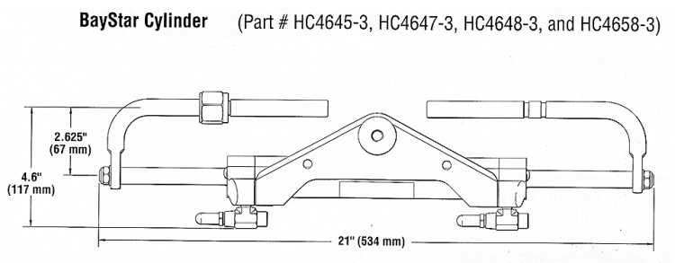 Гидроцилиндр Baystar Compact HC4648H, арт. 10237265,          SeaStarSolutions 