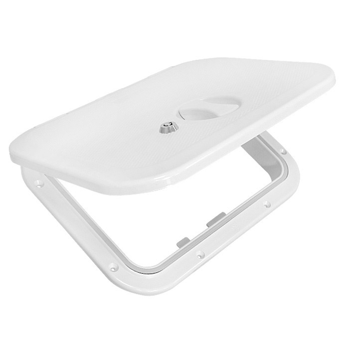 Крышка рундука 280х375 с замком белая пластмасса, арт. 6843_280x375,          Ceredi 