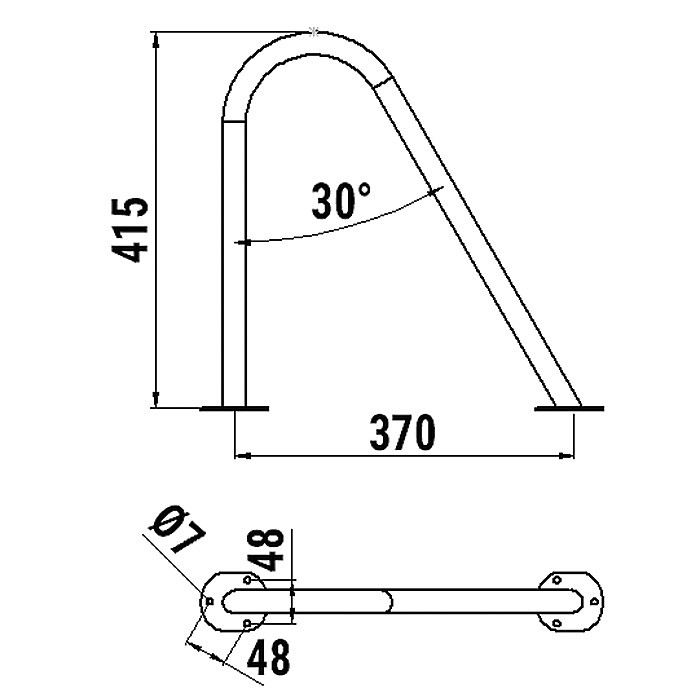 Леер носовой малый, нержавеющая сталь, арт. 030106T,          Техномарин 