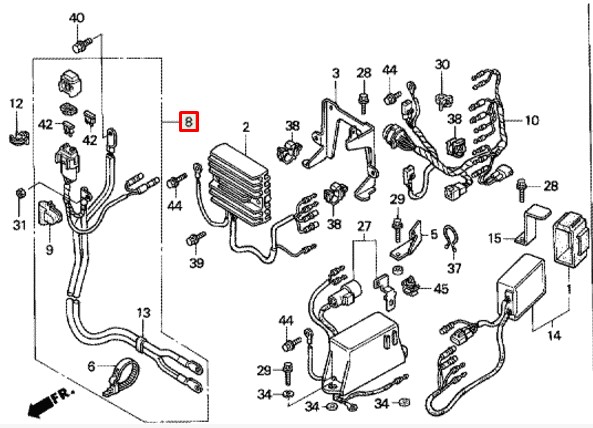 Питающие провода Honda 35-50 (32410-zv5-820), арт. 32410-zv5-820,          Nano Protech 