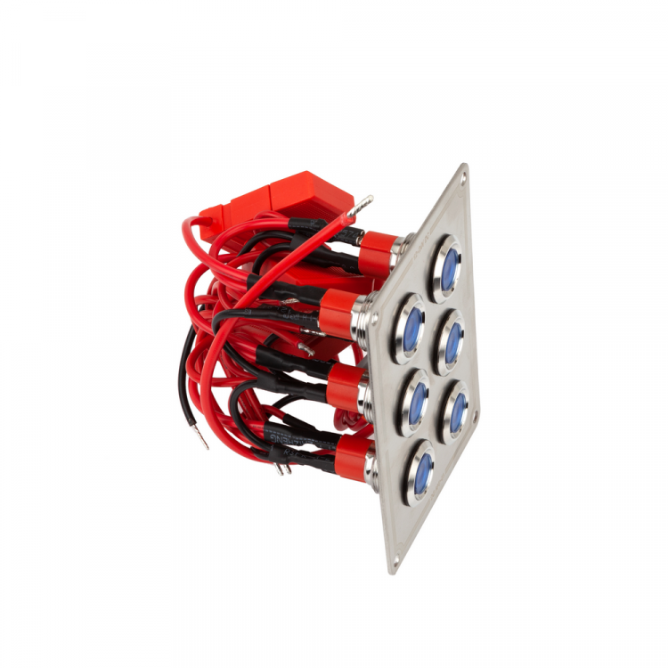 Панель бортового питания Skipper с 6 влагозащищёнными переключателями 6 переключателей, арт. SK50826-6S-ts,          Skipper 