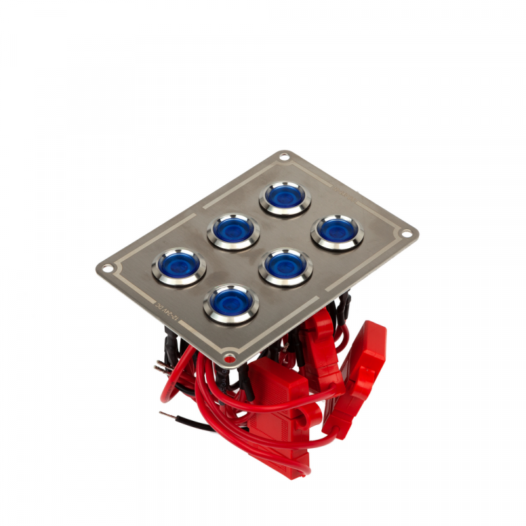 Панель бортового питания Skipper с 6 влагозащищёнными переключателями 6 переключателей, арт. SK50826-6S-ts,          Skipper 