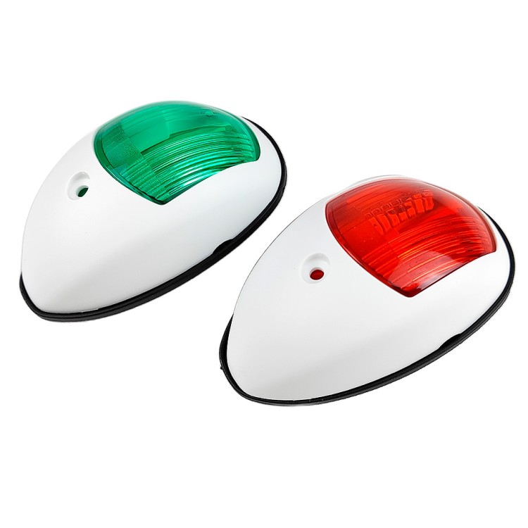 Навигационные огни светодиодные, пара, 12/24 В, 3 Вт, 98х55х35 мм, белый корпус, арт. 10269200,  