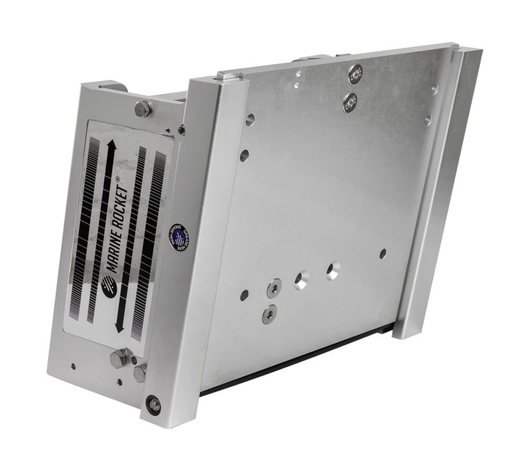 Подъёмник мотора гидравлический серебристый 50-300 л.с. с указателем, Marine Rocket, арт. 100106010W_MR,          MARINE ROCKET 