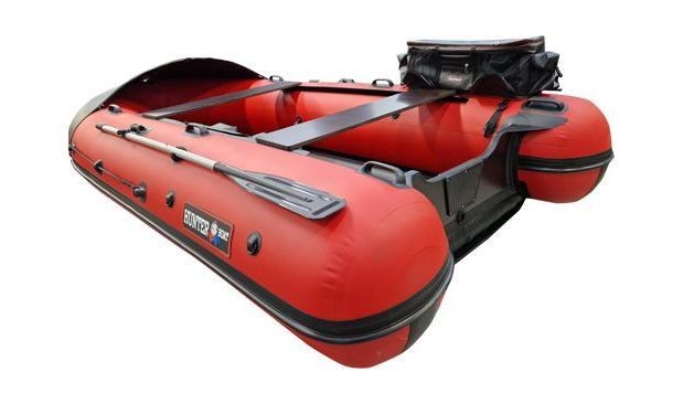 Надувная лодка ПВХ, Хантер 370 Трэвел НДНД, красный, арт. 3702512,          Hunterboat 