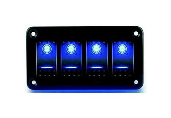 Панель бортового питания 4 переключателя, арт. MR4L2,          MARINE ROCKET 