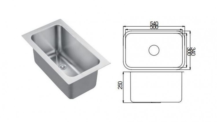 Мойка прямоугольная, Marine Rocket, арт. MR5711SS,  