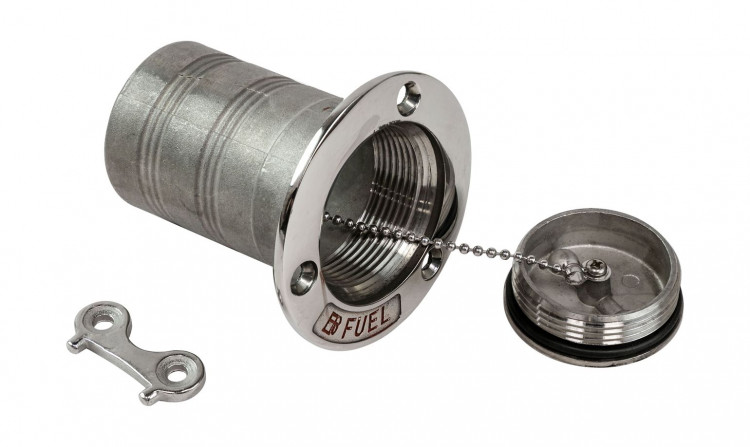 Горловина заливная для бензина 50 мм, ключ Marine Rocket, арт. S.M1428-50F,          MARINE ROCKET 