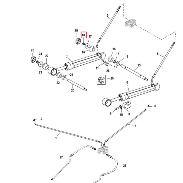 Гайка стальная диам. 10 мм MERCURY/ MERCRUISER  (Quicksilver), арт. 34933,          MERCURY 