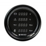 Прибор многофункциональный 4 в 1 (тахометр, вольтметр, давление, температура), черный циферблат, черный ободок, д. 110 мм, арт. MFG0002BBMR, MARINE ROCKET Прибор многофункциональный 4 в 1 (тахометр, вольтметр, давление, температура), черный циферблат, черный ободок, д. 110 мм, арт. MFG0002BBMR, MARINE ROCKET