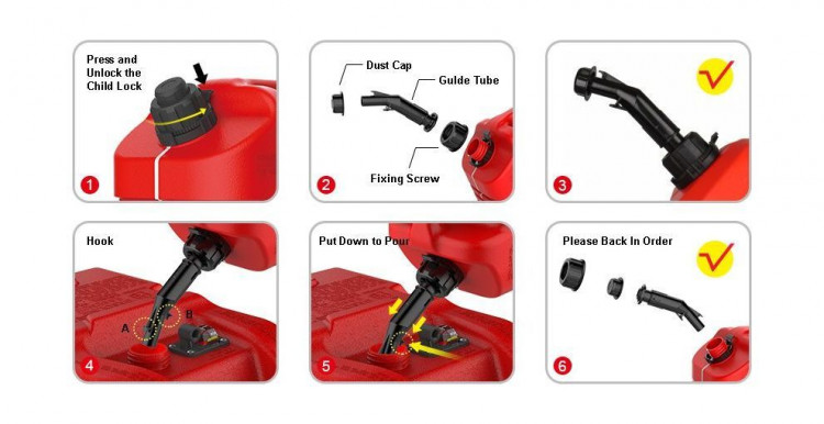 Канистра для ГСМ пластиковая, 20 л, арт. SFGT2002,          SeaFlo 